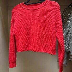 Wild Fable Vibrant Red Crew Neck Sweater